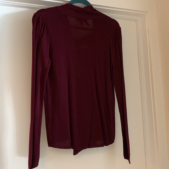 Neiman Marcus burgundy blouse - Picture 4 of 5